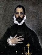El Greco Nobleman with his Hand on his Chest Sweden oil painting artist